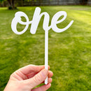 Simple ONE First Birthday Cake Topper