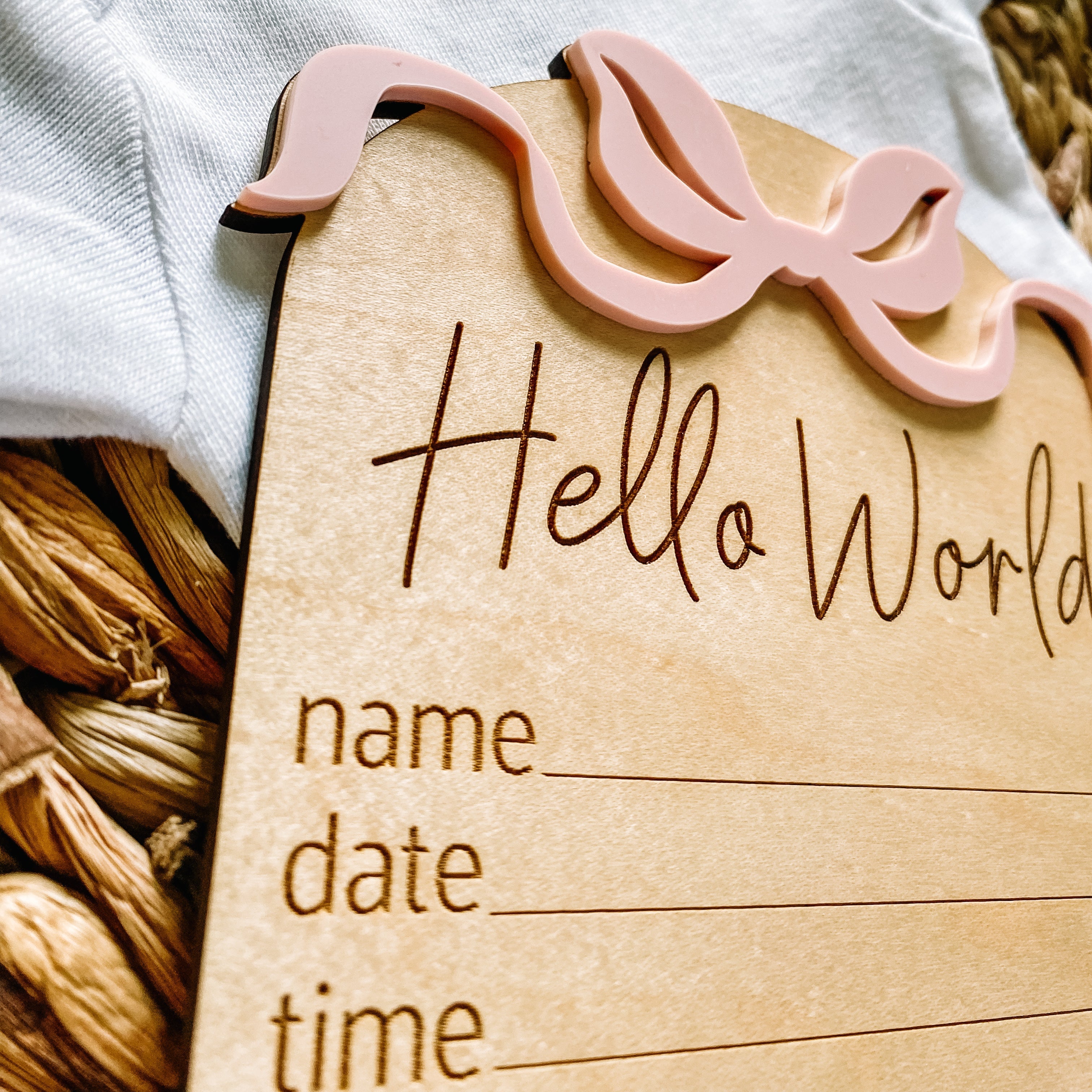 Bow Birth Stat Sign
