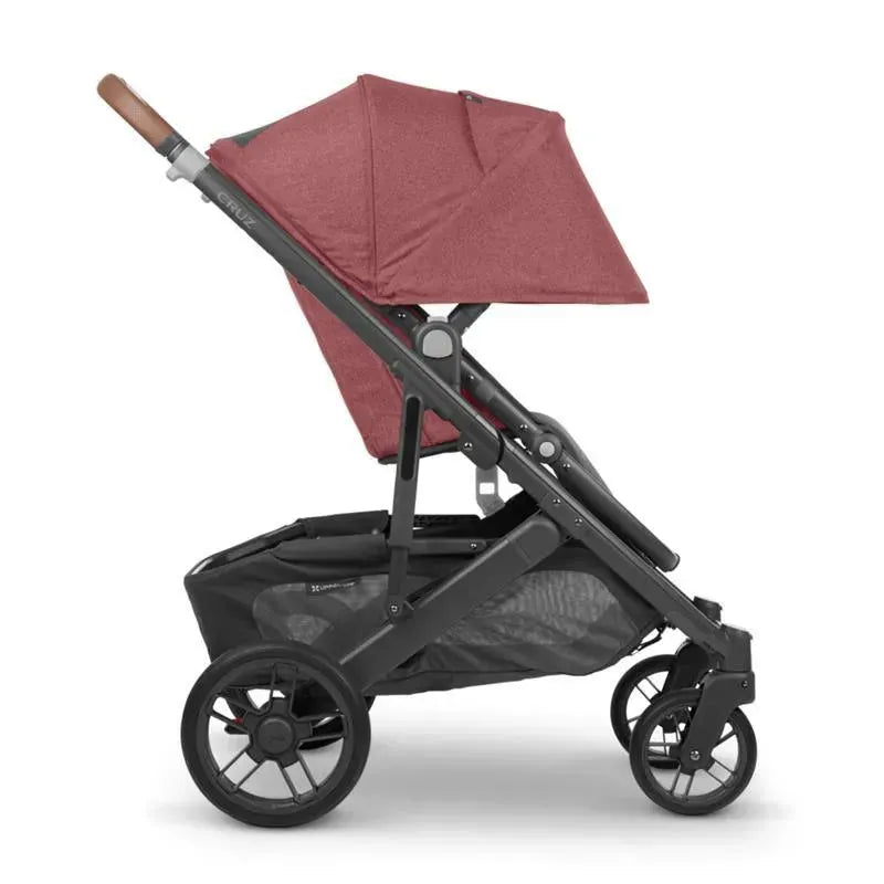 Uppababy - Cruz V2 Stroller, Lucy (Rosewood Mélange/Carbon Frame/Saddle Leather) Image 6