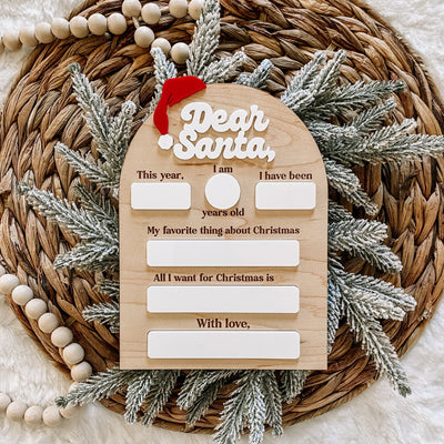 Dear Santa Chistmas Board - Maple