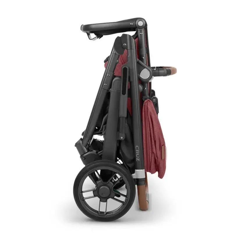 Uppababy - Cruz V2 Stroller, Lucy (Rosewood Mélange/Carbon Frame/Saddle Leather) Image 2