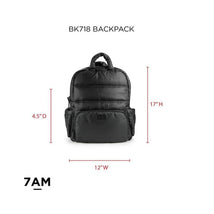 7 A.M. Voyage - BK718 Diaper Backpack, Black Image 2