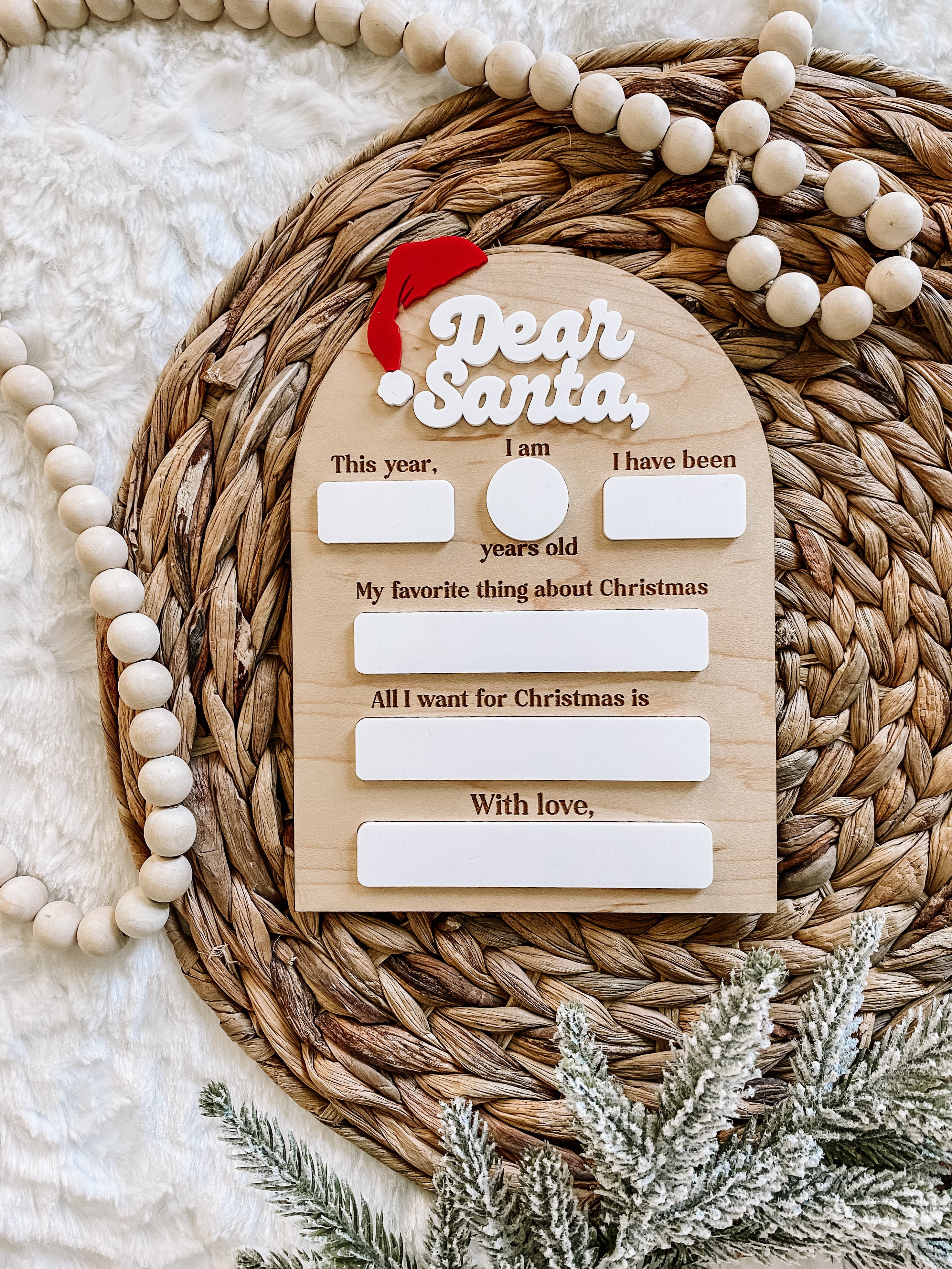 Dear Santa Chistmas Board - Maple