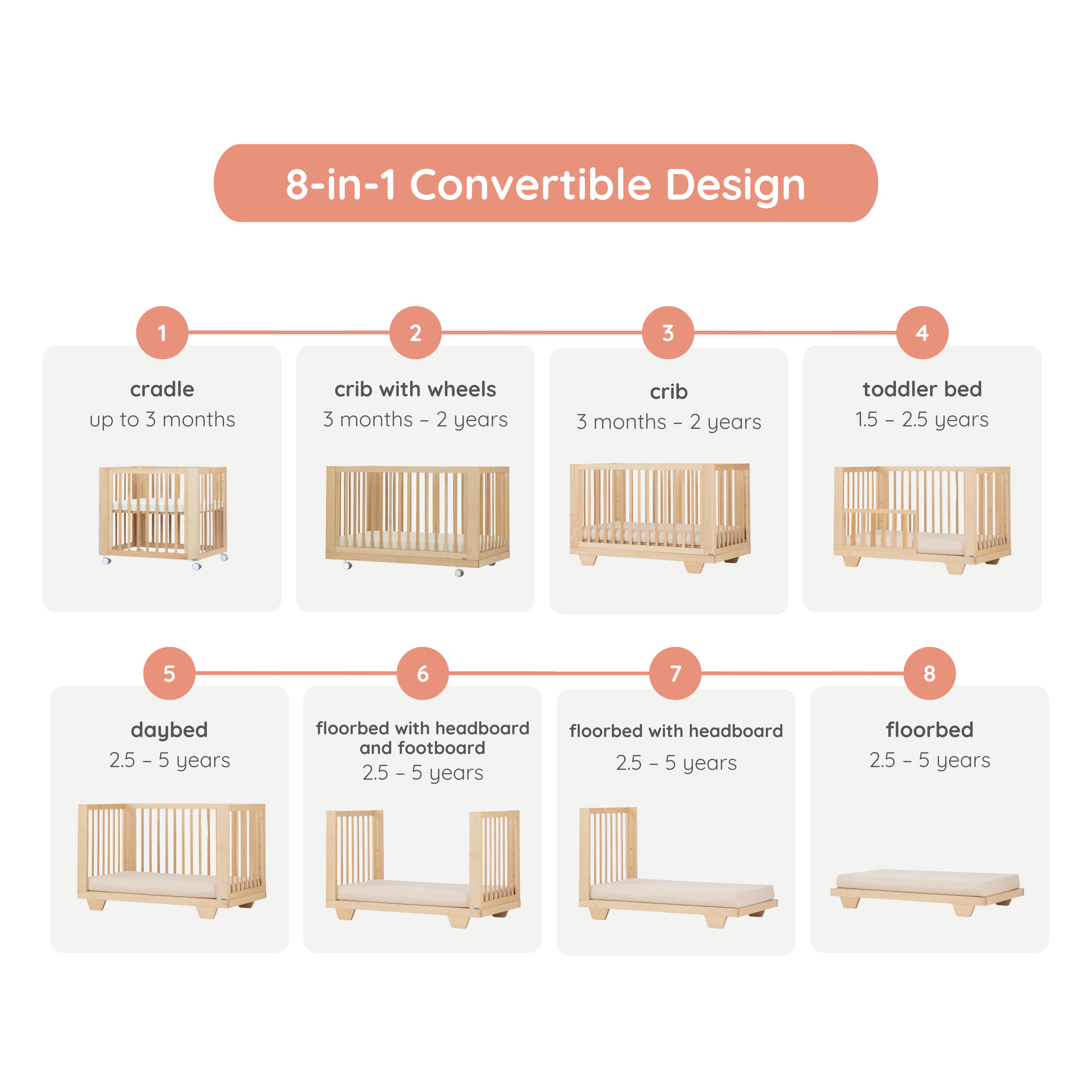 Spirit 8-in-1 Convertible Crib