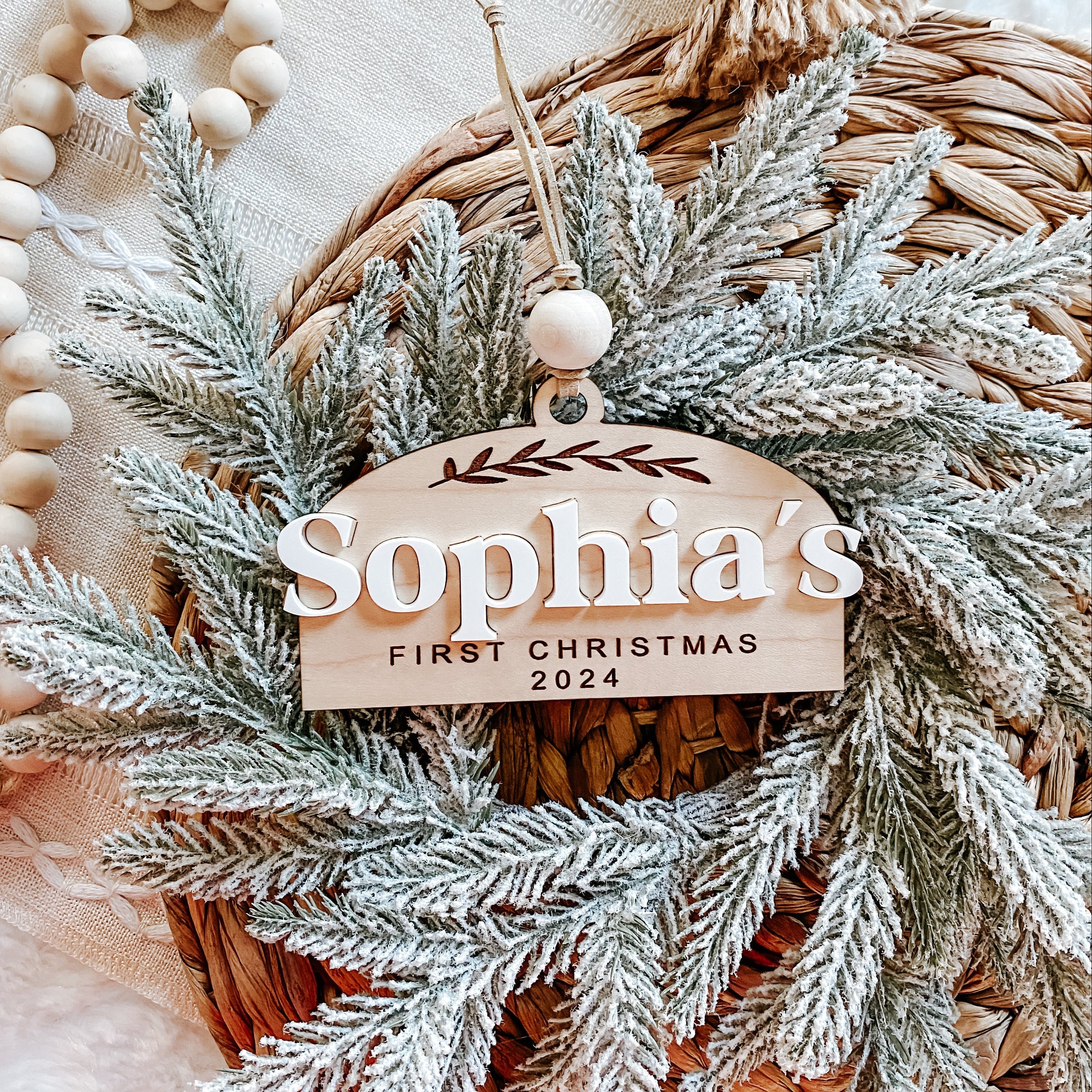 First Christmas Arched Ornament - Custom