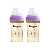 Hegen PPSU Anti-Colic Baby Bottle - 3 to 6 Months - 240ml/8oz - Purple - 2-Pack