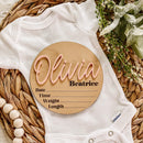 Personalized Birth Stat Sign - Dainty Script