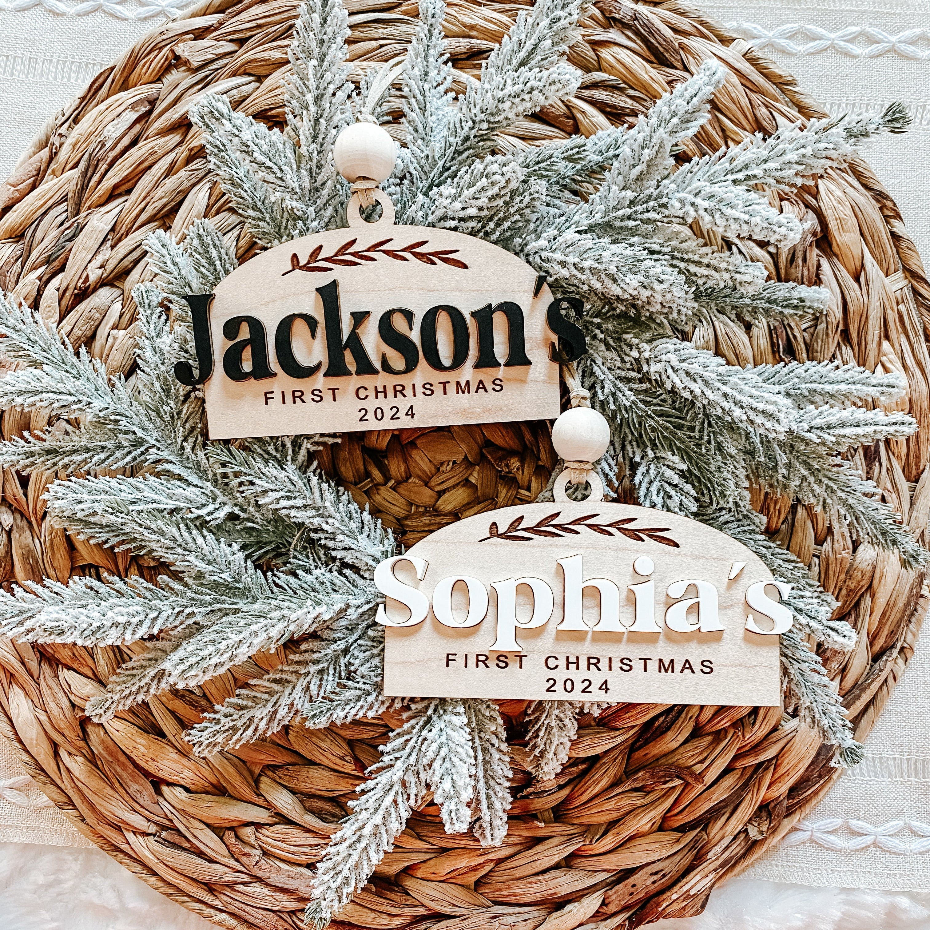 First Christmas Arched Ornament - Custom