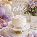 Simple ONE First Birthday Cake Topper