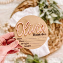 Personalized Birth Stat Sign - Dainty Script