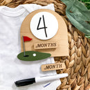 Monthly Dry Erase Milestone Sign - Golf