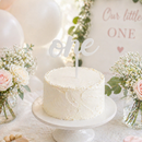Simple ONE First Birthday Cake Topper