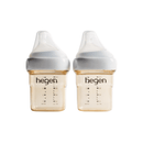 Hegen PPSU Anti-Colic Baby Bottle - 1 to 3 Months 150ml/5oz - 2-Pack - White