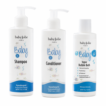 Baby Jolie - Conjunto de presente para bebês e crianças pequenas (xampu/condicionador/banho de espuma a vapor) 