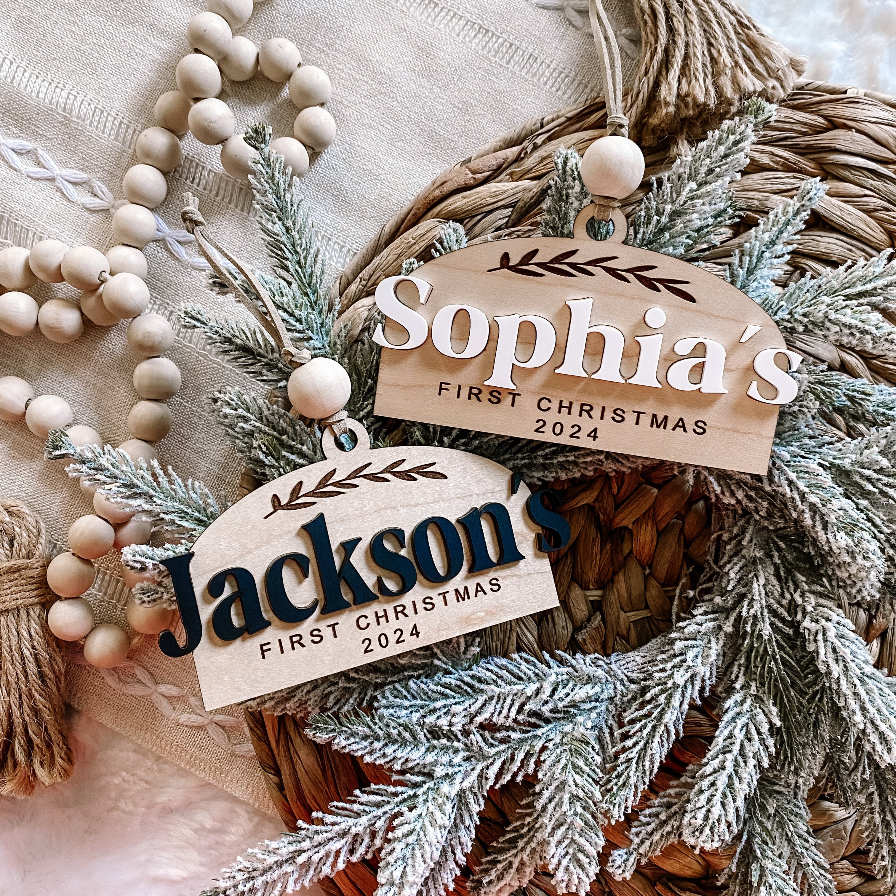 First Christmas Arched Ornament - Custom