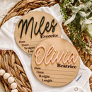 Personalized Birth Stat Sign - Dainty Script