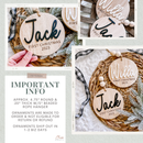 3D Customized Baby's 1st Christmas Ornament - Round