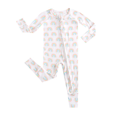 Forever Rainbow Zippered Baby Romper