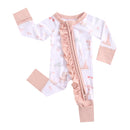Beach Baby Ruffled Zippered Baby Romper
