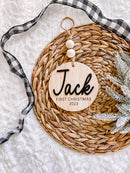 3D Customized Baby's 1st Christmas Ornament - Round