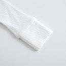 Snow Ribbed Zippered Baby Romper