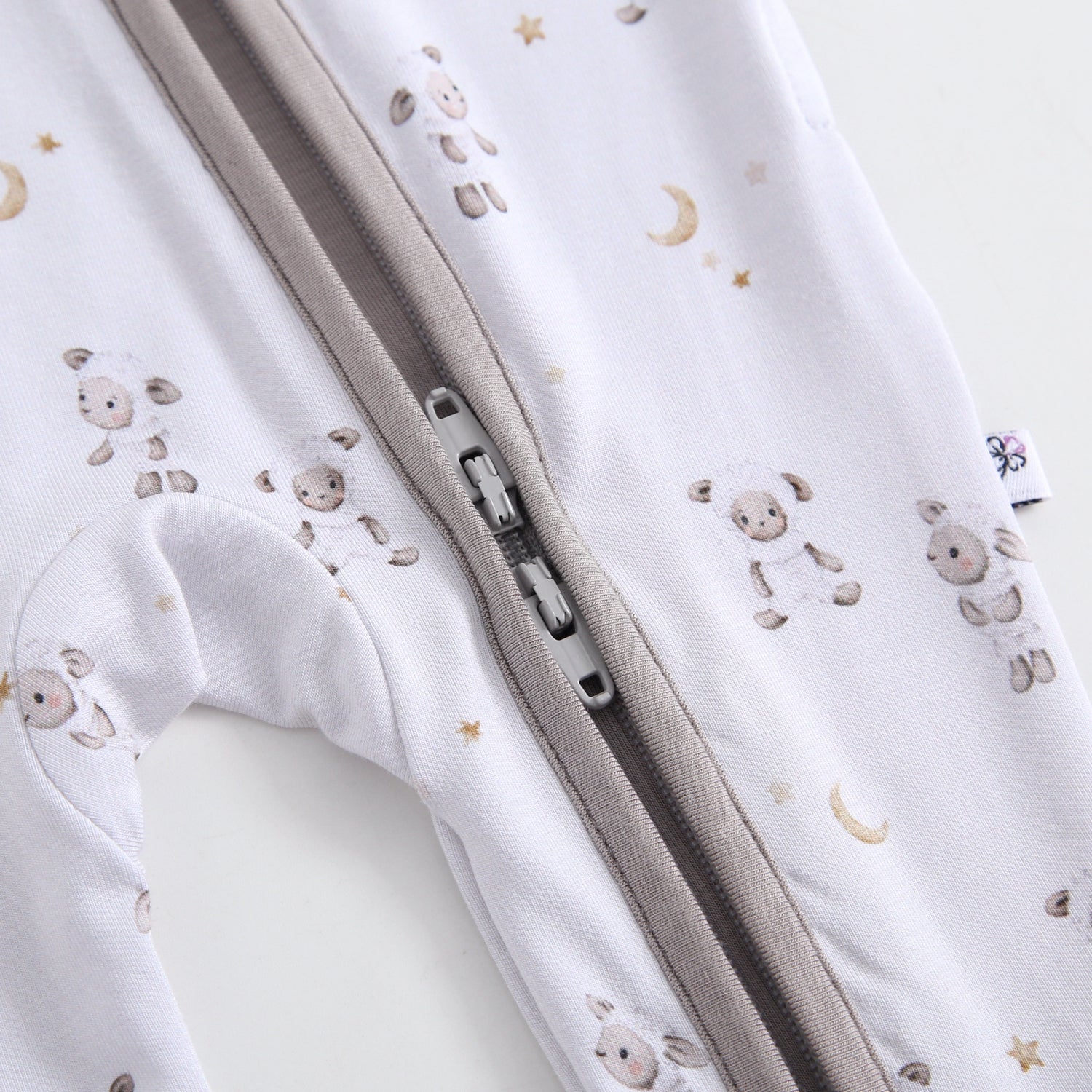 Little Lamb Zippered Baby Romper