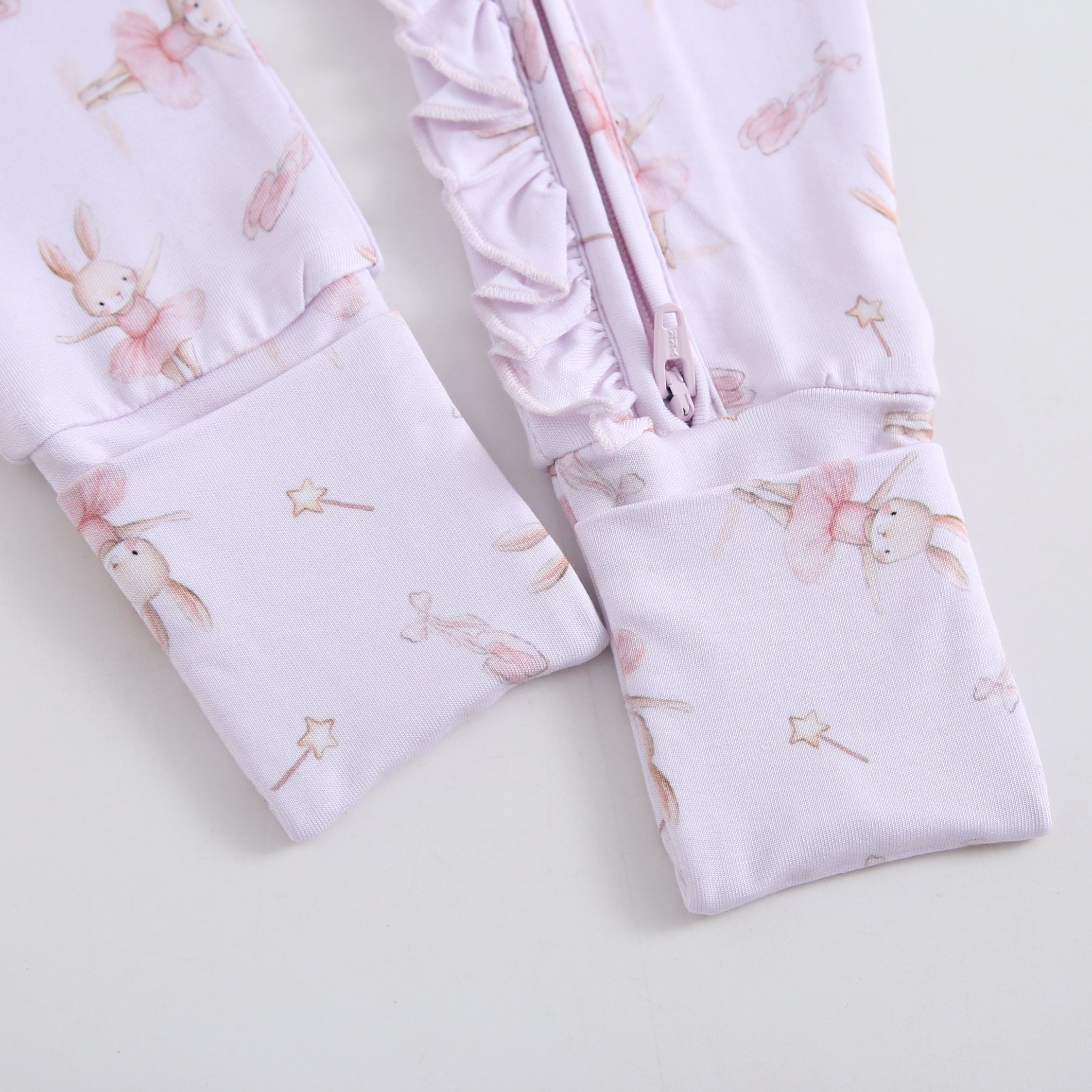 Bunny Tutu Ruffled Zippered Baby Romper