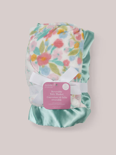 Ultra-Soft Thick Reversible Baby Blanket, Sweet Daisy Image 1