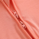 Joyful Coral Zippered Baby Romper