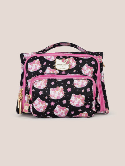 Hello Kitty × JuJuBe Cherry Blossoms Bestie Small Messenger Handbag Backpack, Black and Pink Image 1
