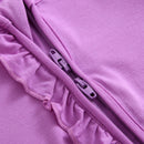 Luxie Lavender Ruffled Zipper Baby Romper