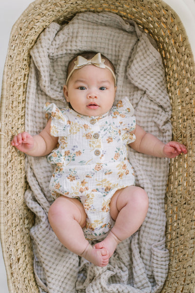 White Organic Cotton Romper