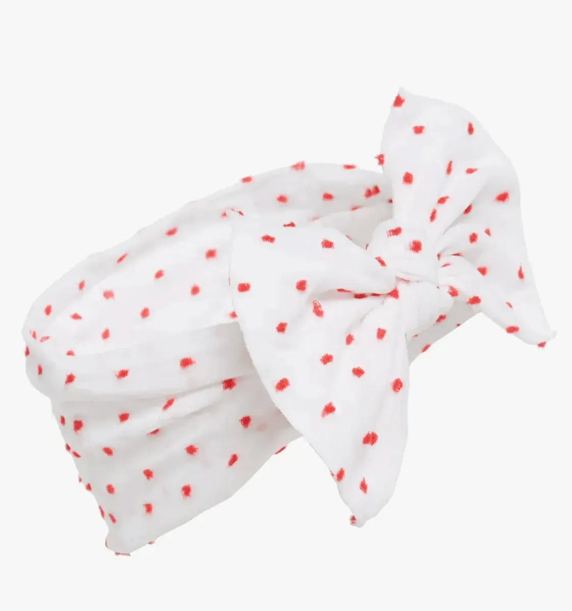 NÓ SHABBY MODELADO: ponto branco/vermelho