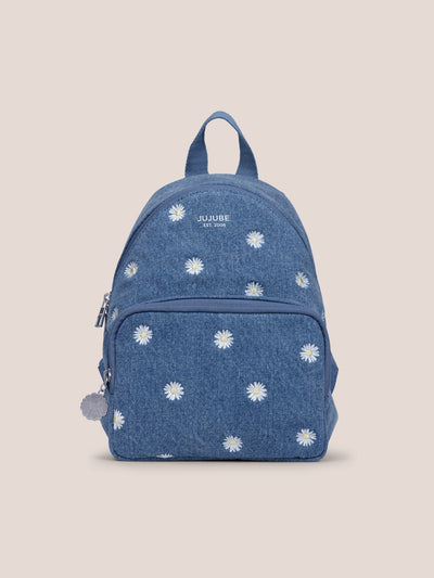 Everyday Mini Backpack, Denim & Daisies Image 1