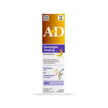 A+D Overnight Healing Diaper Rash Ointment, 3.6 oz, soothes and protects irritated skin overnight with vitamins A+D, colloidal oatmeal, and lavender.