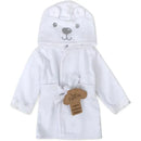 A.D Sutton - Baby Terry Cloth Plush Animal Face Robe, 0-9 Month Baby Robe with Ears, White Bear Image 7