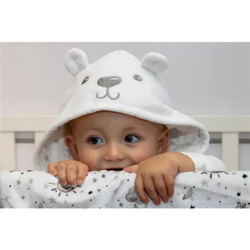 A.D Sutton - Baby Terry Cloth Plush Animal Face Robe, 0-9 Month Baby Robe with Ears, White Bear Image 8