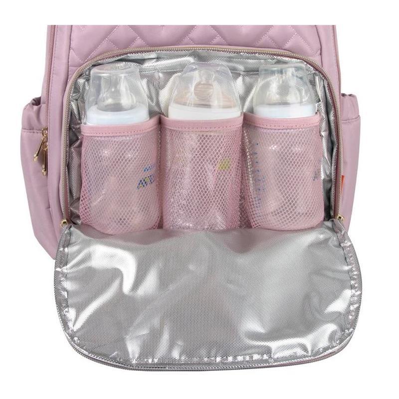 Fisher Price Diaper Bag Signature Morgan Backpack, Rose Pink Image 3
