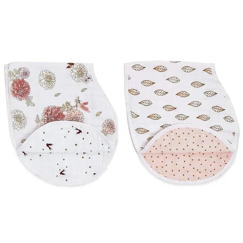 Aden + Anais - 2PK Burpy Bib - Dahlia Sparrows Image 1