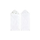 Aden + Anais - 2Pk Essentials Hooded Dino Jungle Baby Bath Towel Image 1