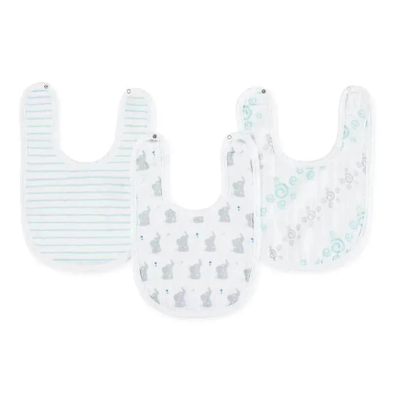 Aden + Anais - 3Pk Cotton Muslin Snap Bib, Baby Star Image 1