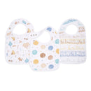 Aden + Anais - 3Pk Cotton Snap Bibs, Winnie In The Woods Image 1