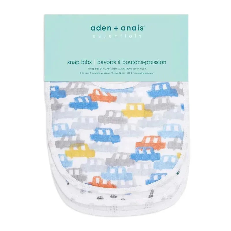 Aden + Anais - 3Pk Muslin Snap Bib, Little Big World Image 2