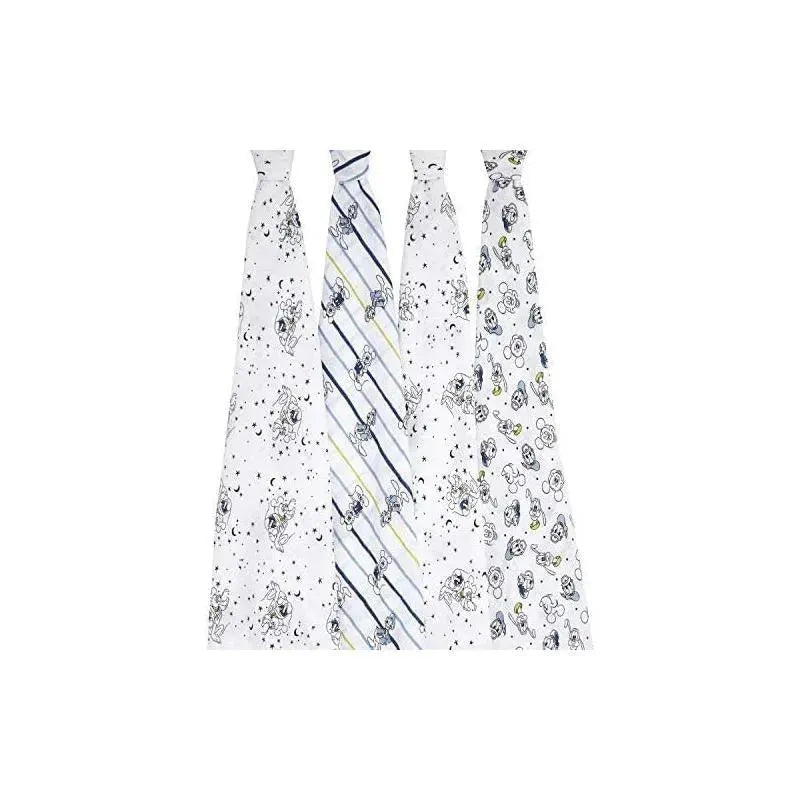 Aden + Anais - 4 Pk Muslin Swaddles, Mickey Stargazer Image 5