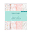 Aden + Anais - 4 Pk Muslin Swaddles, Piece of My Heart Image 1