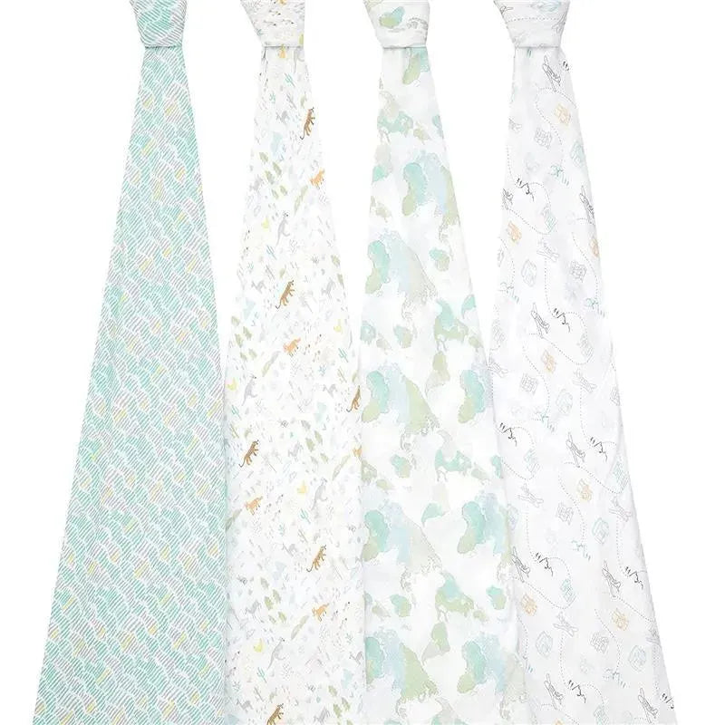 Aden + Anais - 4 Pk Muslin Swaddles, Voyager Image 2