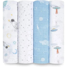 Aden + Anais - 4 Pk Muslin Swaddles, Space Explorers Image 1