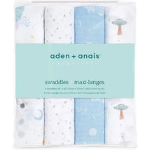 Aden + Anais - 4 Pk Muslin Swaddles, Space Explorers Image 2