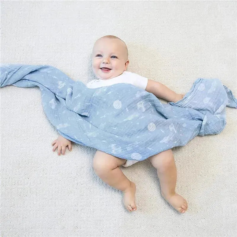 Aden + Anais - 4 Pk Muslin Swaddles, Space Explorers Image 3
