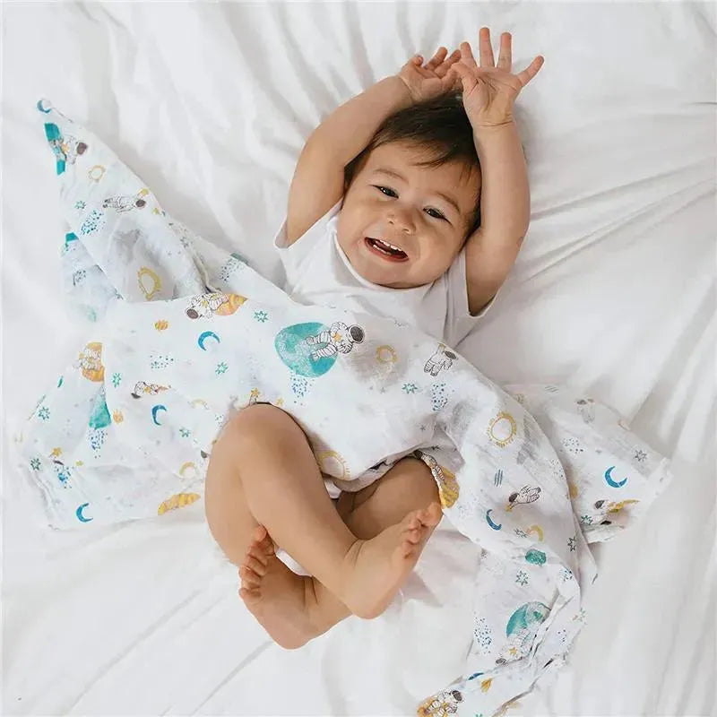 Aden + Anais - 4 Pk Muslin Swaddles, Space Explorers Image 4